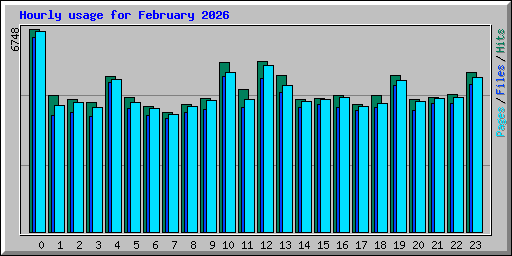 Hourly usage for February 2026